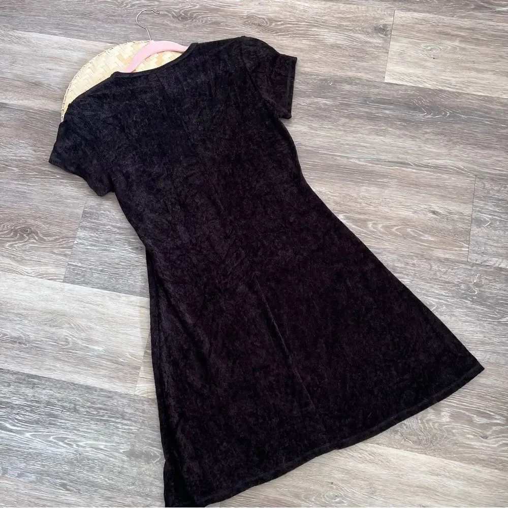 RARE vintage 1995 Mickey & Co little black velvet dress w/ rhinestone Disney - Picture 9 of 9